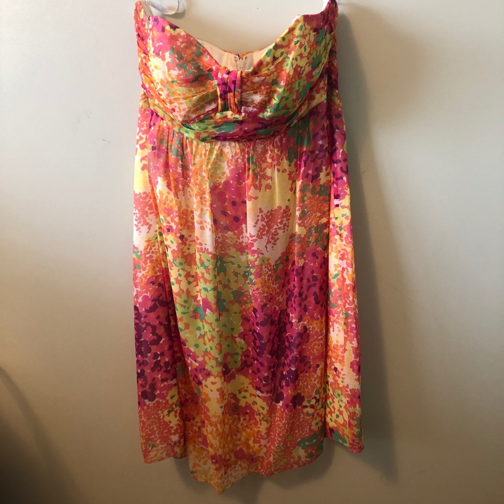 Floral strapless Shoshanna dress